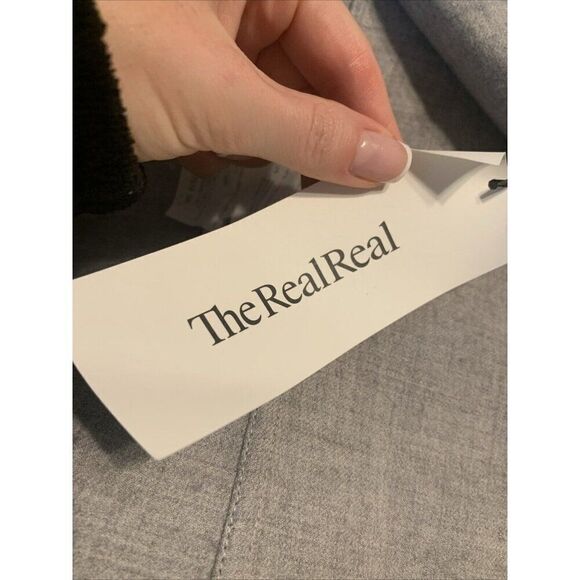 valentino Authentic Vintage Solid Gray Long Sleeve Wool Blazer Jacket 14 Large - Picture 7 of 8